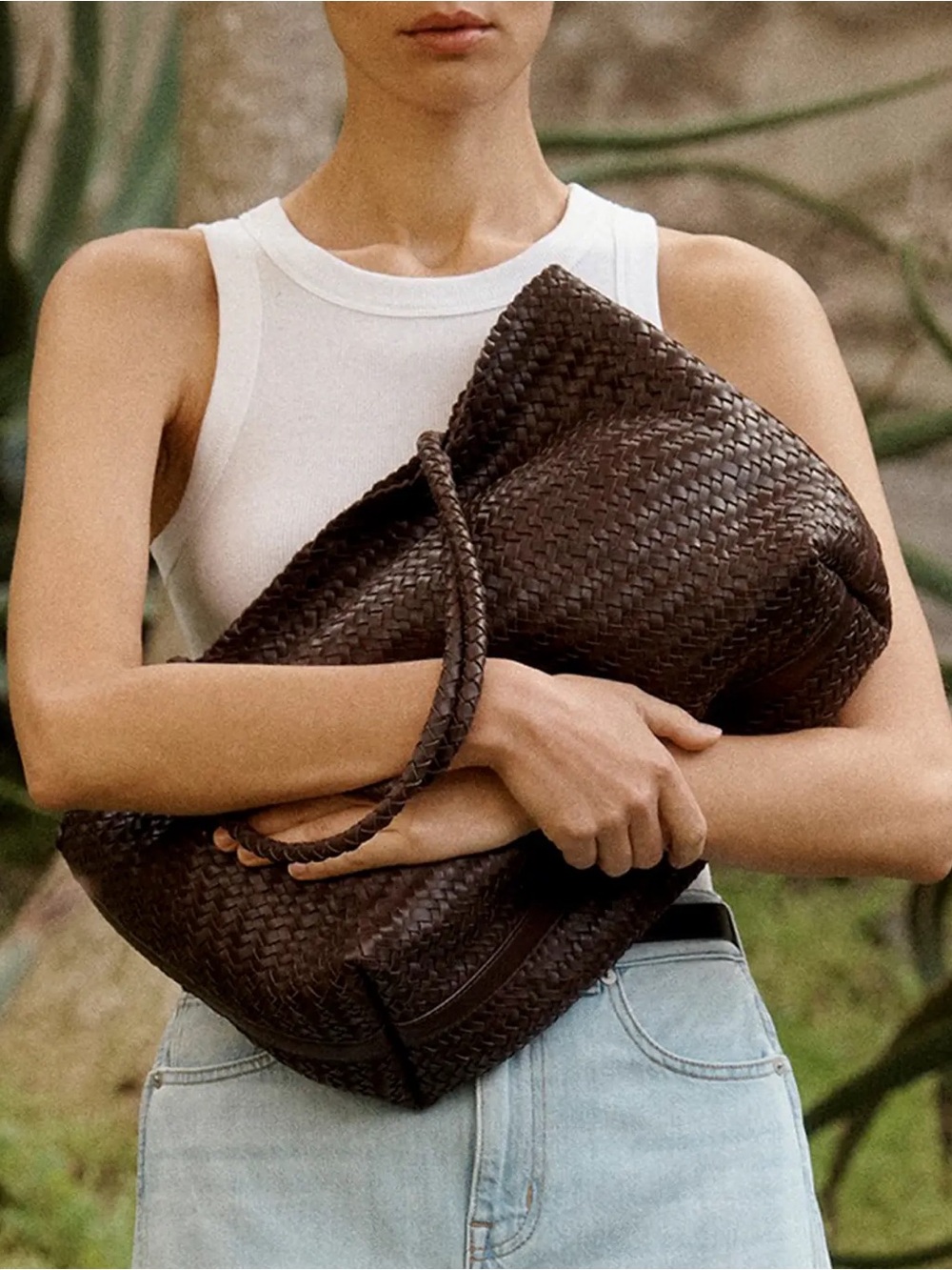 NWT! | MADEWELL The Signature Woven Tote in Coffee Bean | 100% Leather | NP318 - Picture 2 of 16